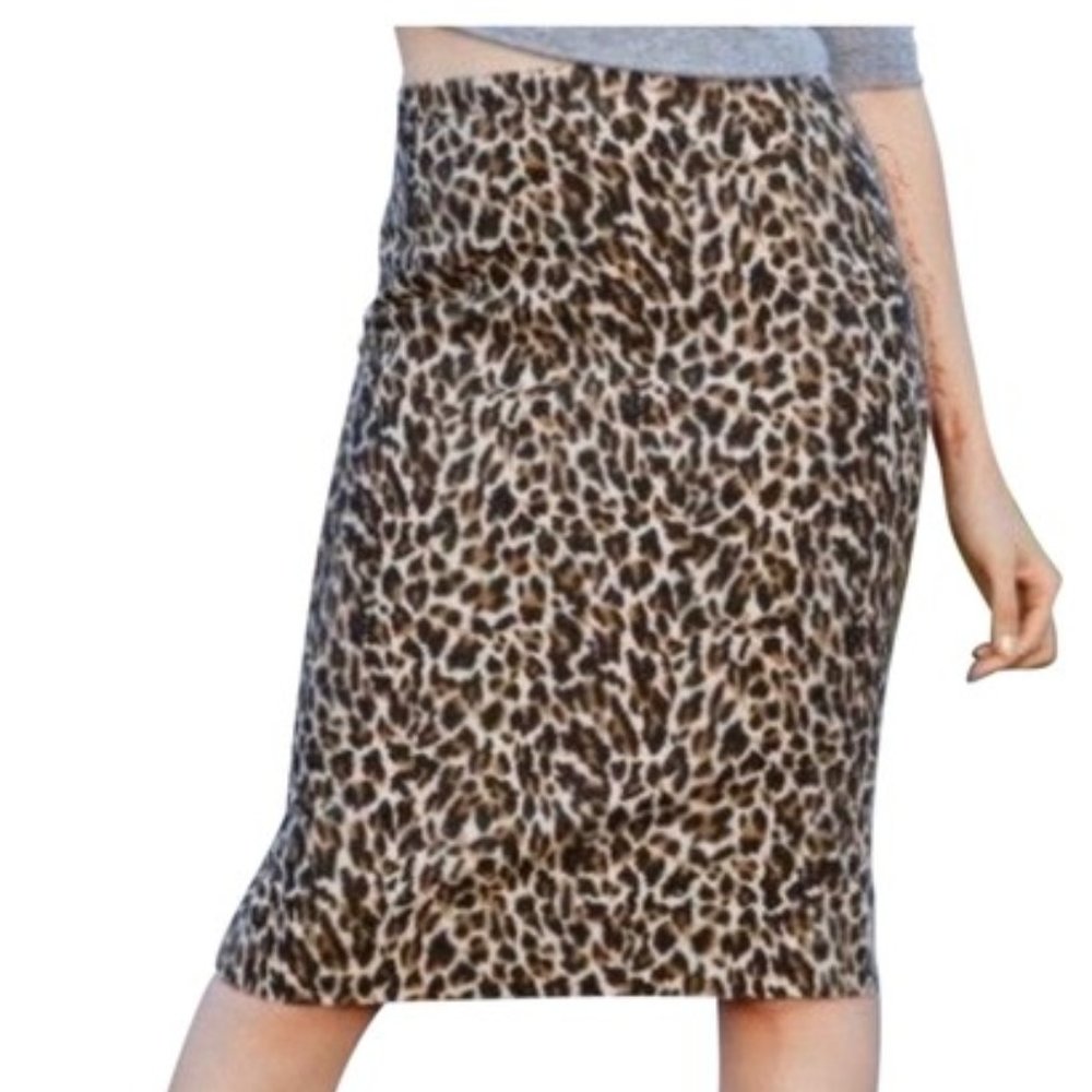 J. Crew Leopard The Pencil Skirt 4